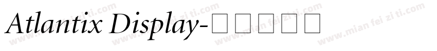 Atlantix Display字体转换